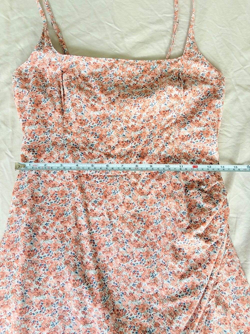 Abercrombie & Fitch Floral Pink Mini Wrap Dress 🌸 Cottagecore Coquette Preppy M - Picture 8 of 9